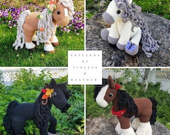 A Horse for Every Season Collection. CROCHET PATTERNS for 4 Horses. Crochet Horse Patterns Discount. Horse. Instant PDF Pattern Downloads.