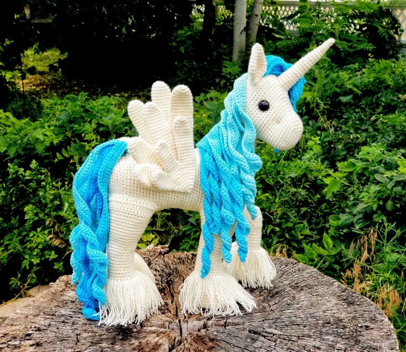 CROCHET PATTERN for Winged Unicorn.Crochet Unicorn Pattern.Crochet Pegasus Pattern.Crochet Alicorn.Crochet Toy Pattern Instant PDF Download. image 2