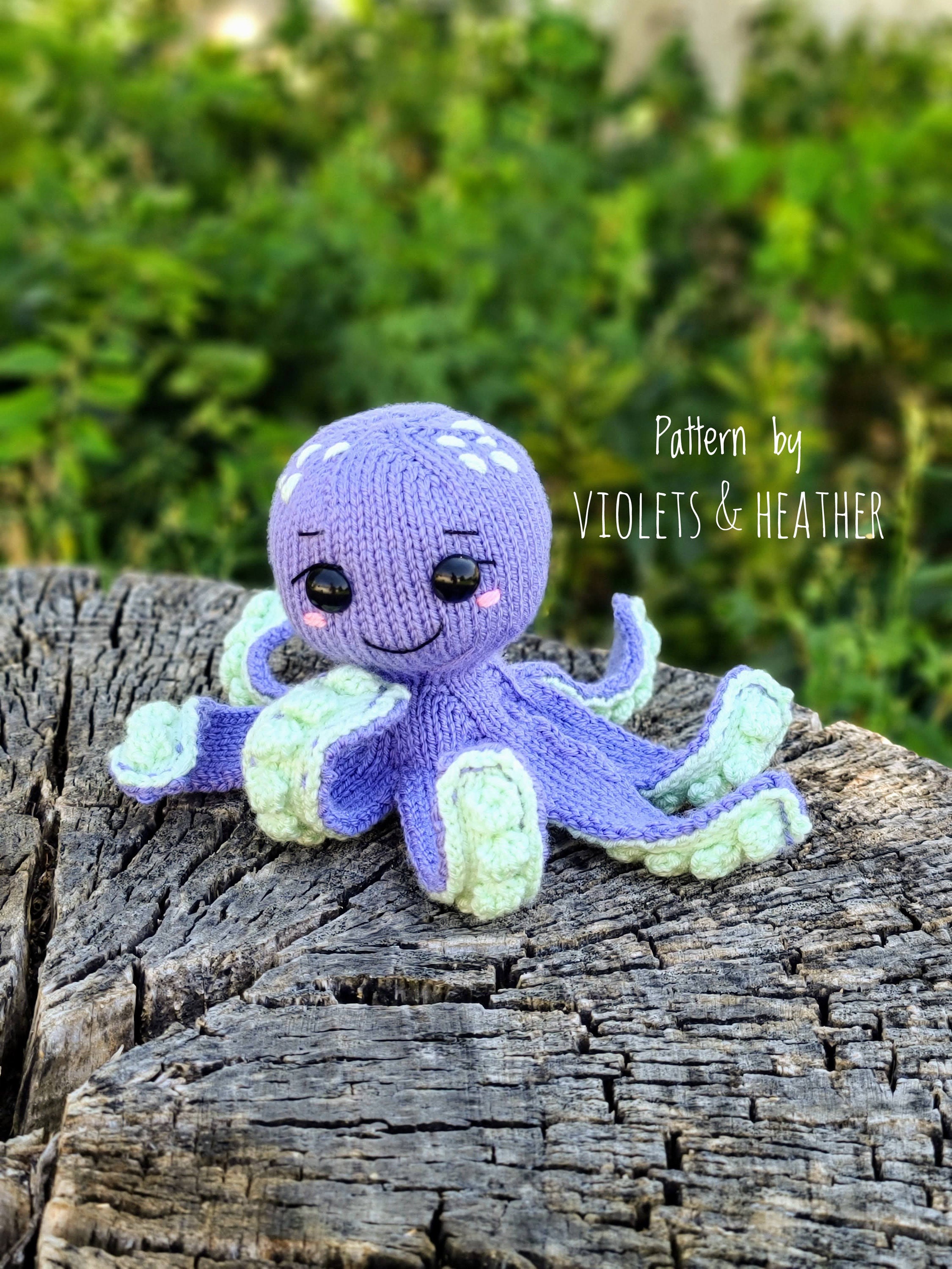 Strickanleitung fur Baby Octopus Amigurumi Muster stricken Strickmuster. Sofortiger PDF Muster Download. Veilchen und Heidekraut Oktopus Muster Etsy Schweiz