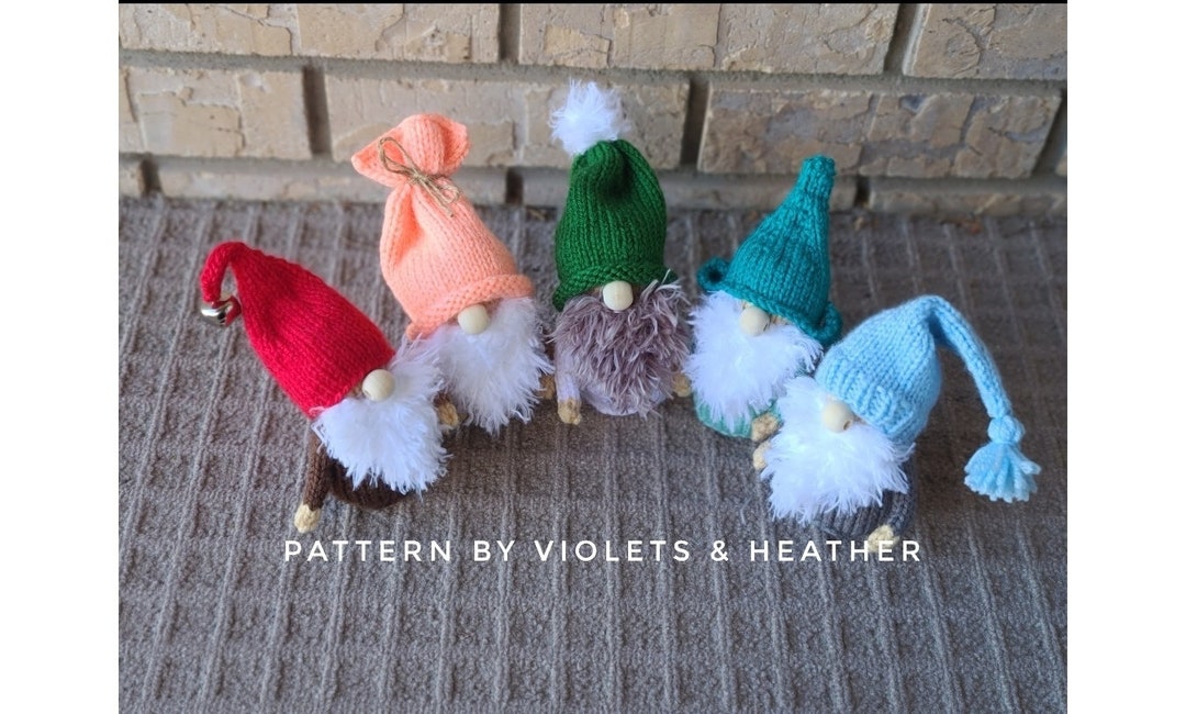 KNITTING PATTERN for A Gnome of Many Hats, Knit Gnome Pattern, Knit ...