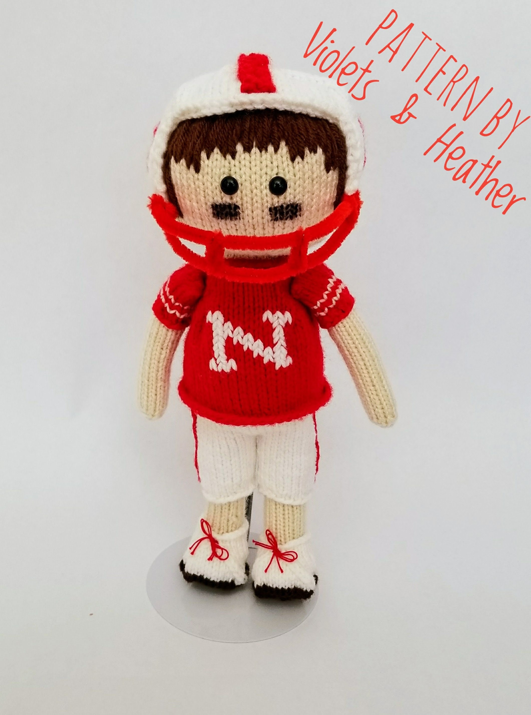 KNITTING PATTERN for Knit Football Player Customizable Etsy