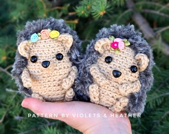 CROCHET PATTERN for Little Hedgehog, Amigurumi Animal, Cute Toy Decoration, Crochet Hedgehog Pattern, Instant PDF Download by Heather Kumpf