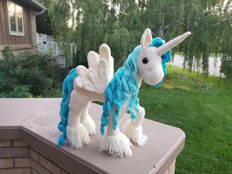 CROCHET PATTERN for Winged Unicorn.Crochet Unicorn Pattern.Crochet Pegasus Pattern.Crochet Alicorn.Crochet Toy Pattern Instant PDF Download. image 9