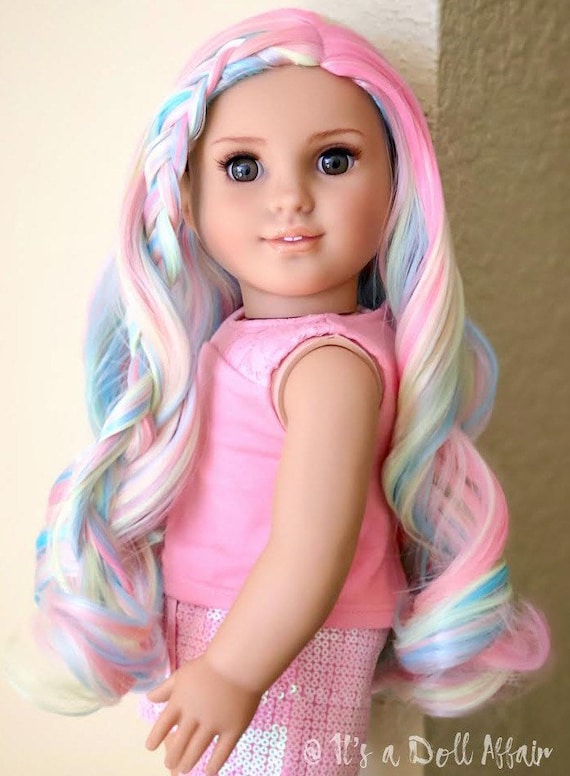Custom Doll Wig Deluxe Heat Safe Fibers For 18 American Girl Dolls My Life Journey Girls