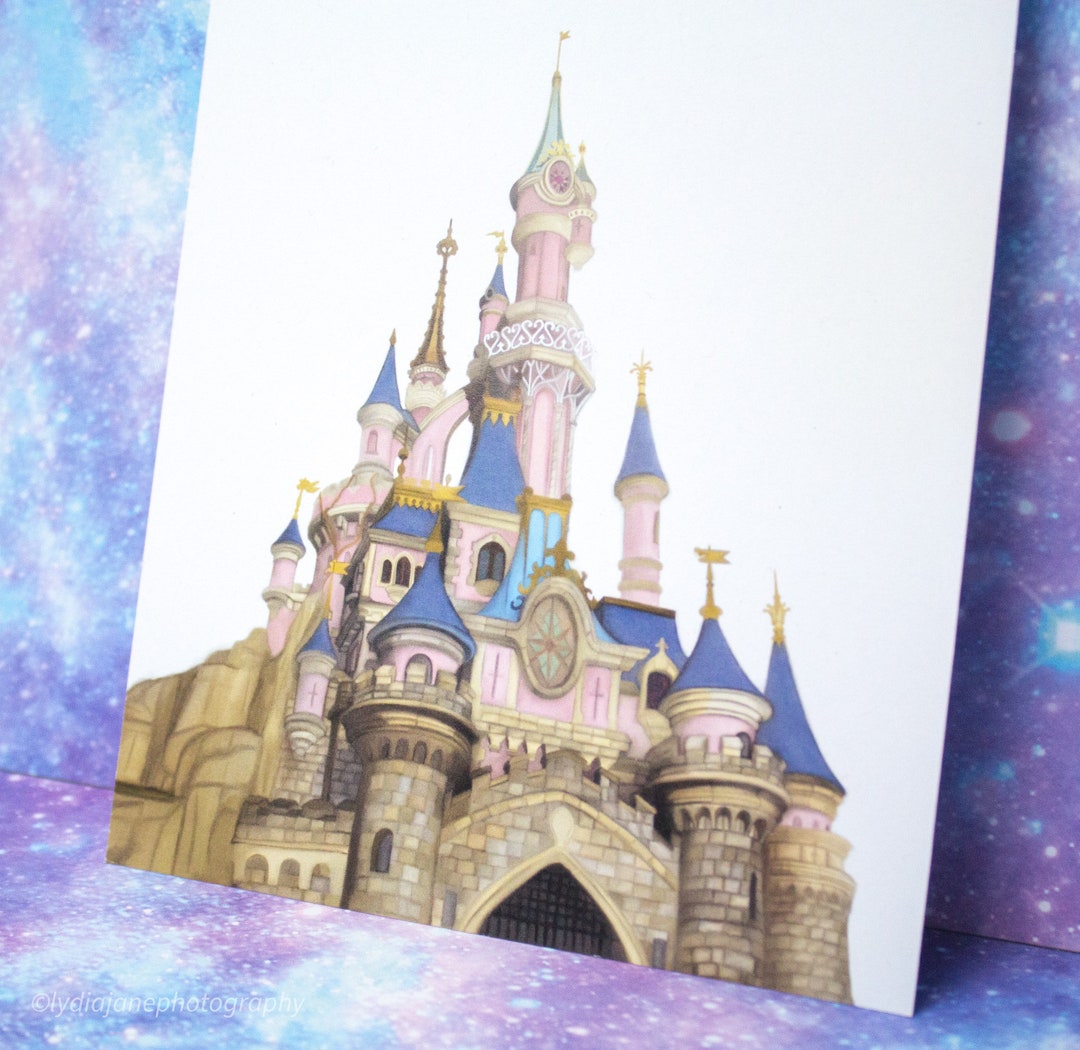 Sleeping Beauty Castle Art Print: Disneyland Paris Illustration (A5) - Etsy