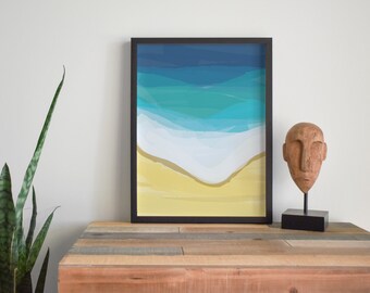 Shoreline Wall Art, Minimalist, Contemporary, Abstract, Ocean-Inspired, Printable Home Decor (INSTANT DIGITAL DOWNLOAD)