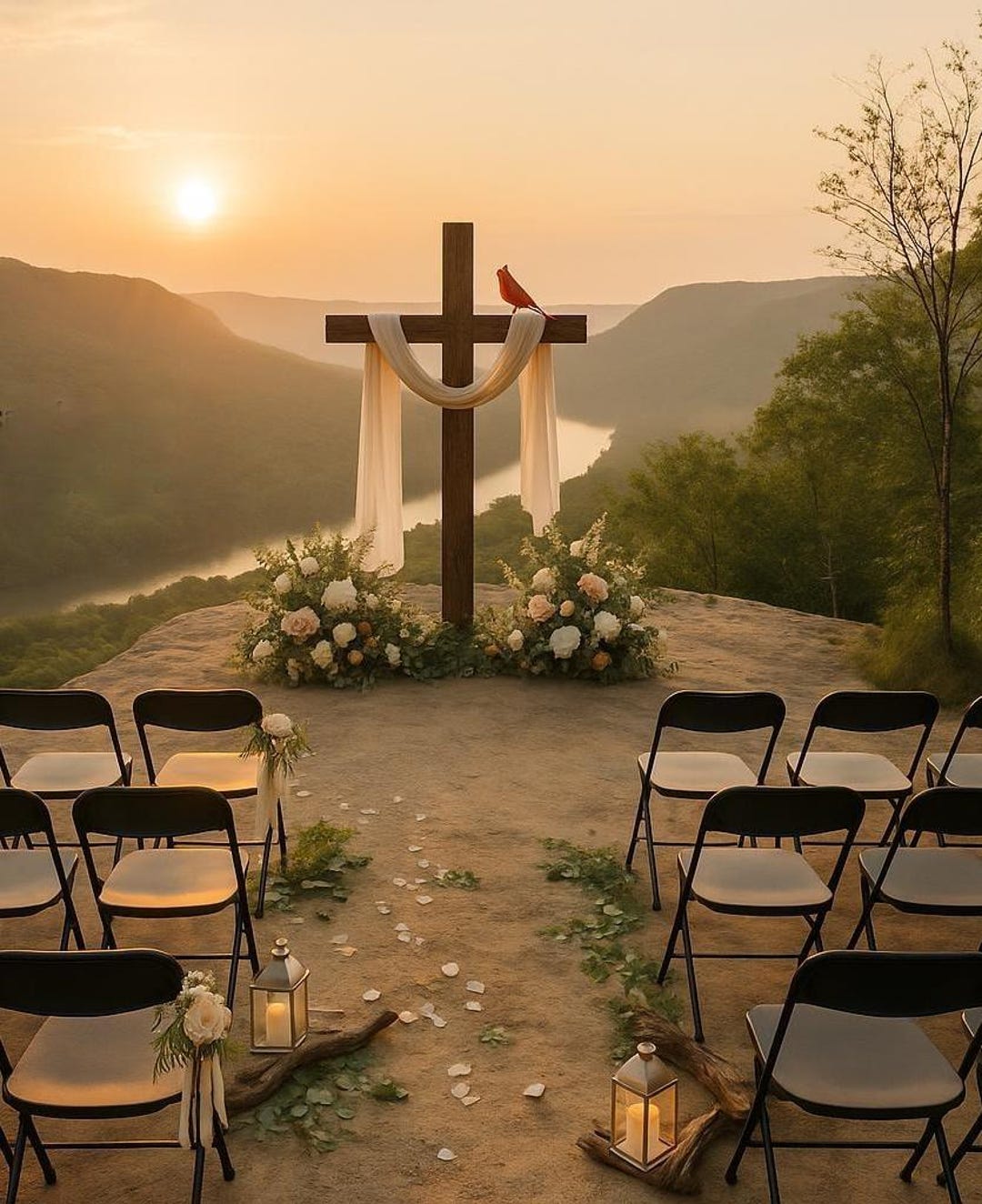 Extra Large Wood Cross 7ft. Wedding, Church, Chapel, Memorial