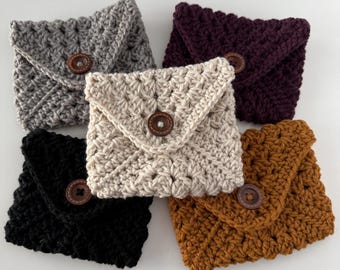 Granny square pouch | Solid Granny Square Pouch | Granny square wallet | Passport holder | Gift for teachers | Book pouch | Gift under 20