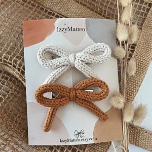 Ella bow | SOLID COTTON BOWS | Hair bows | Hair clips | Baby bow headband