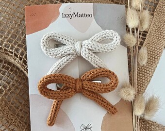 Ella bow | SOLID COTTON BOWS | Hair bows | Hair clips | Baby bow headband