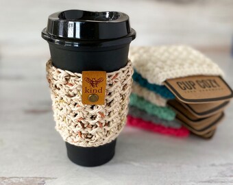 Cup cozy | Reusable coffee cup sleeve | Cup sleeve | Teacher gifts | Party favors | Coffee lover gifts | Gifts under 15