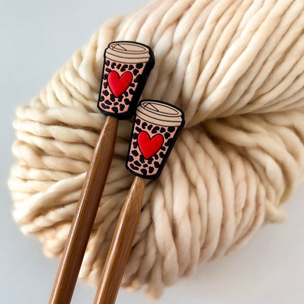 Knitting Needle Stoppers | RED HEART CUP needle stopper | Knitting Notions | Stitch Stoppers | Needle Point Protectors | Stitch Holders