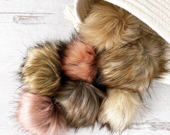 Faux fur pom add-on for beanies purchased in my shop
