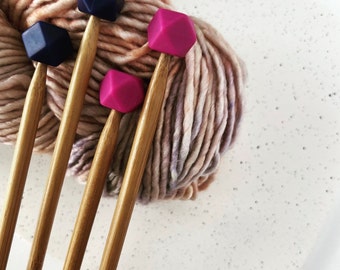 Iced Coffee Stitch Stoppers Knitting Needles Point Protectors