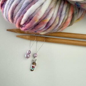 Stitch Marker | LOVE FRAPPE | Progress Keepers | Zipper Pull |  Knitting Notions | Crochet progress keeper | Zipper charm