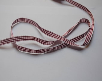 polyester red gingham Ribbon
