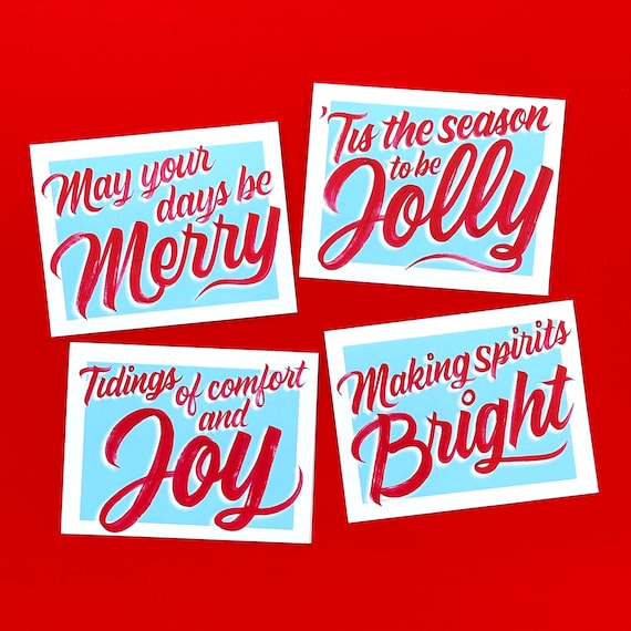2024 Holiday cards (Sign painting)