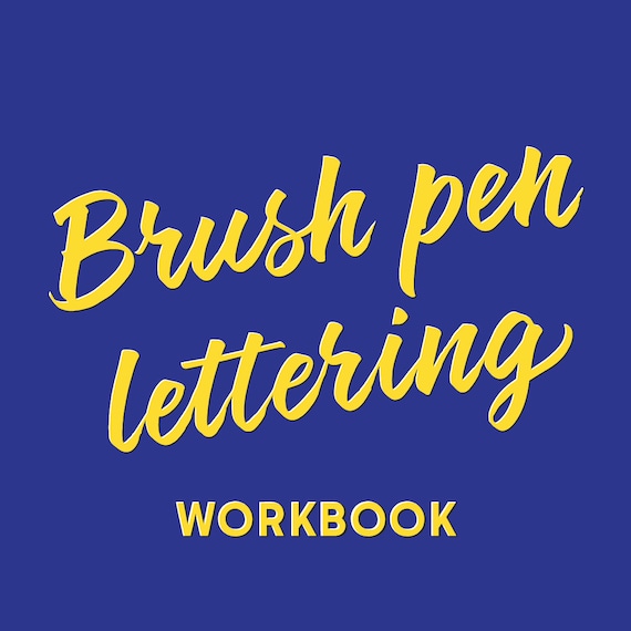 Brush Pen Lettering workbook (physical copy)