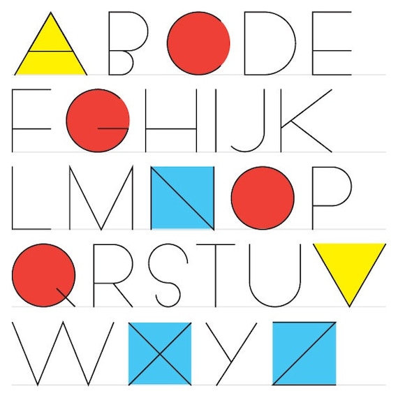 Geometrica Sans vector alphabet