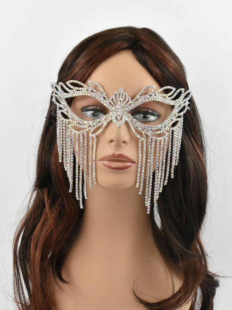 rhinestone mardi gras mask for sale