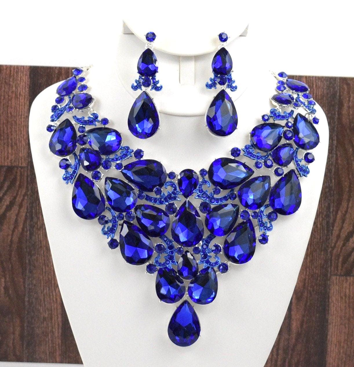 Royal Blue Prom Jewelry Mermaid Strapless Sequins Long Royal Blue Prom Dress With Slit Royal Blue Prom Jewelry Mermaid Strapless Sequins Long Royal Blue Prom Dress With Slit
