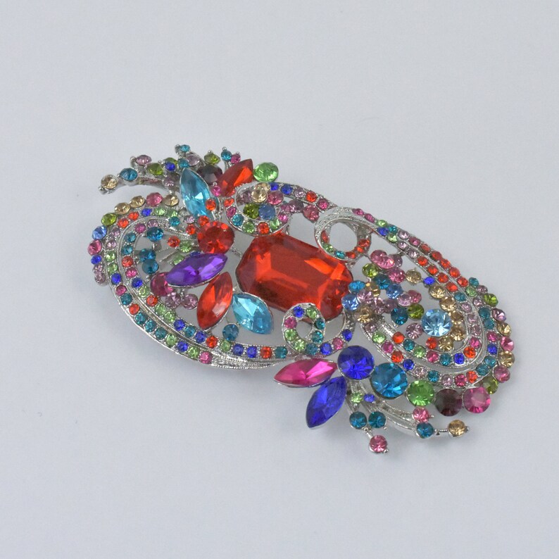 Multicolor Extra large Rhinestone Embellishment Brooch pin Brooch Brooch pin Rhinestone Brooch wedding Brooch Bouquet Diy Supply