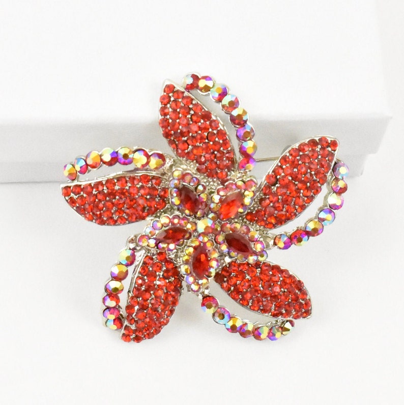 Cake Brooch Bridal Brooch Crystal Rhinestone Brooches Wedding Red Wedding Brooch Bouquet Brooches Dress Sash Broach Rhinestone Brooch
