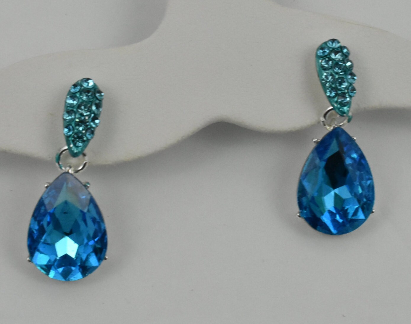 Aqua blue bridesmaid earrings aqua blue prom earrings Etsy