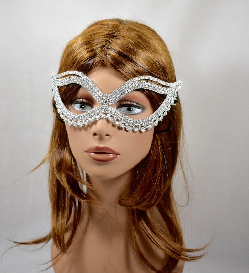 Silver Masquerade Mask Eye Mask Masquerade Party Mask New Etsy UK