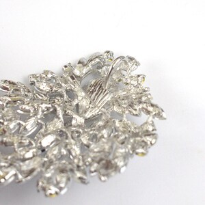 Extra Large Sparkly crystal rhinestone brooch pin - crystal wedding cake broach pin - rhinestone brooch bouquet crystal - bridal brooch pin image 4