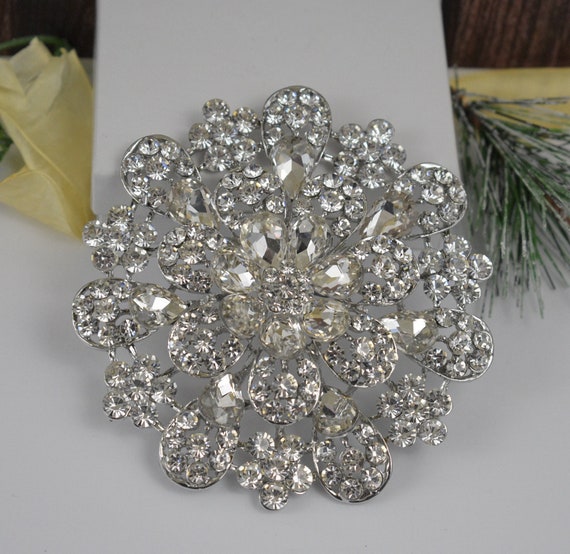 Large on sale sparkly brooch