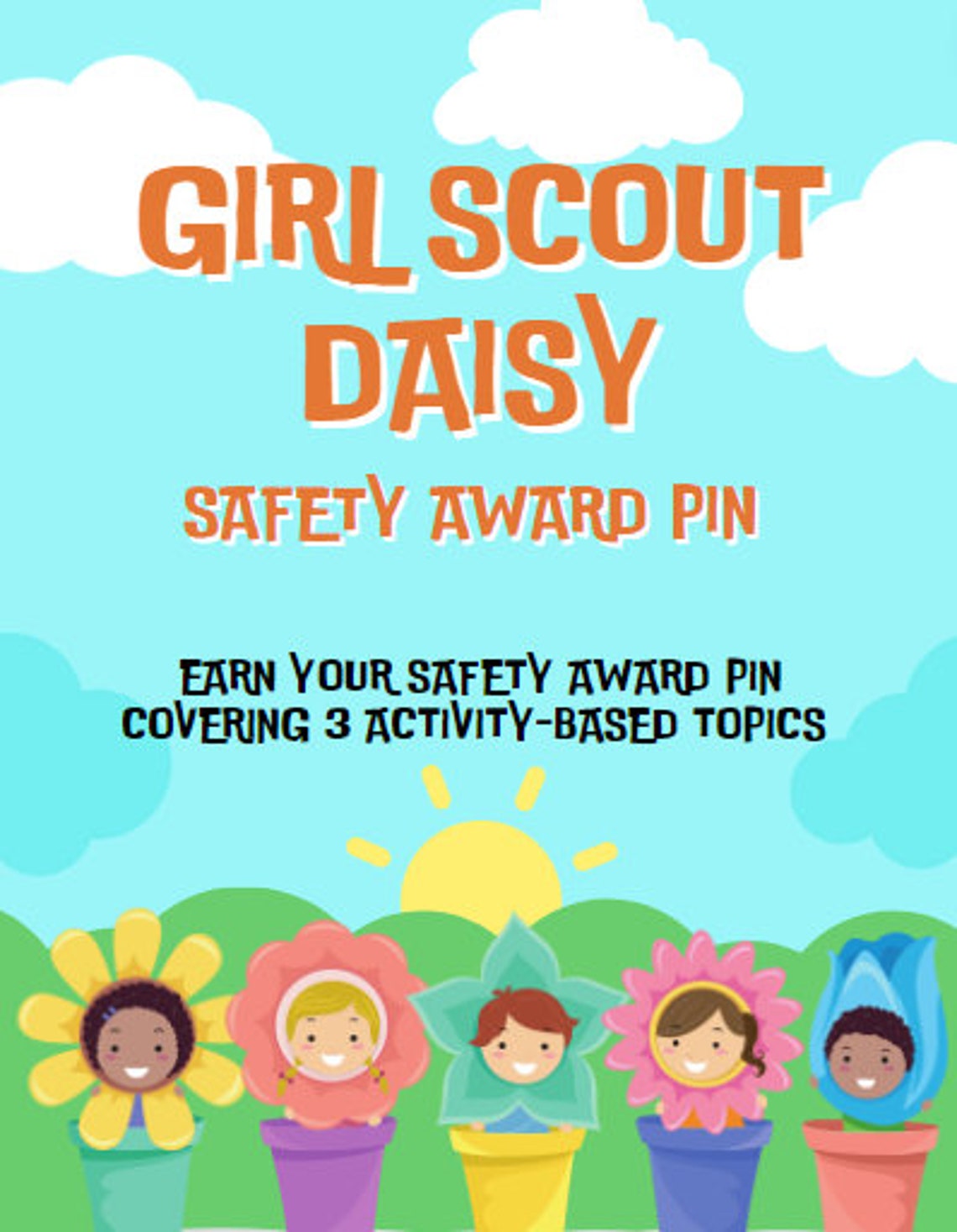 Daisy Safety Award Pin Activity Booklet Digital Download Etsy