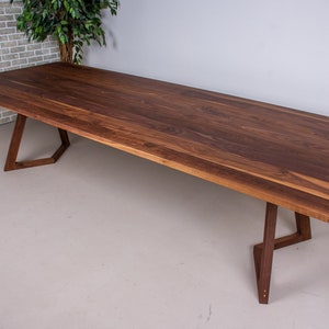 10 Foot Wood Table, Large Walnut Dining Table, Natural Wood Kitchen Table, Long Farmhouse Kitchen Table, Table for 10 to 12 People