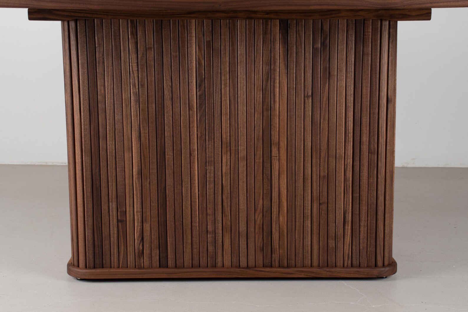 Walnut Rectangle Dining Table, Fluted Pedestal Base - Etsy