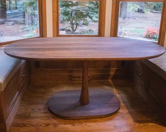 Oval Dining Table, Oval Pedestal Table, Oval Banquette Table, Narrow Walnut Dining Table, Oval Wood Table, Oval Walnut Kitchen Table