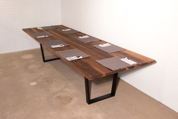 Long Farmhouse Table 10 Foot Walnut Dining Table Custom Etsy