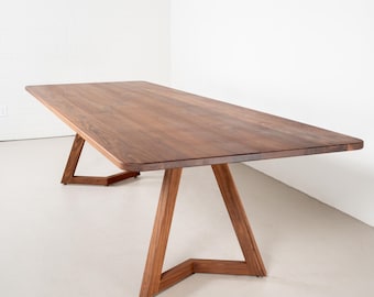 Mid Century Modern Walnut Table, 10 Foot Dining Table