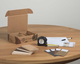 Table Jumpstart, Table Design Kit, Wood Sample Swatches and Table Design Resources, Custom Wood Table Process, 5 Steps to Your Custom Table
