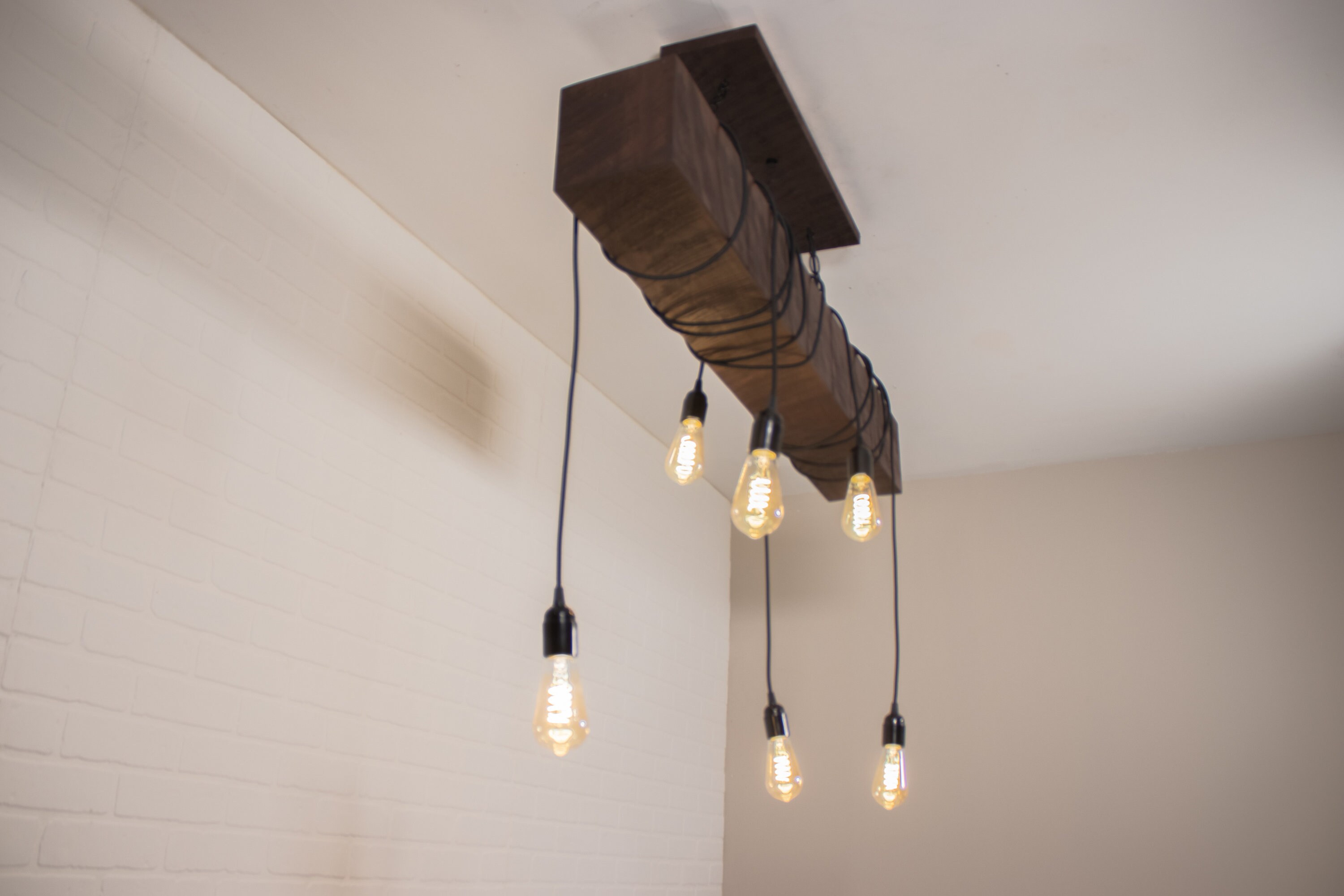 Wood Beam Dining Room Light Rustic Beam Light with 6 Etsy