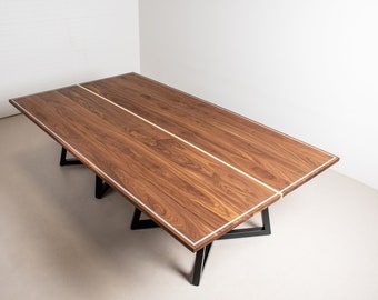 Ping Pong Dining Table, Custom Wood Ping Pong Table Top With Epoxy Border, Custom Games Table