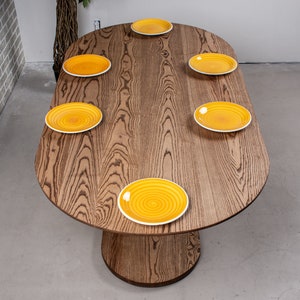 Oval Pedestal Kitchen Table, Oval Wood Dining Table, Racetrack Dining