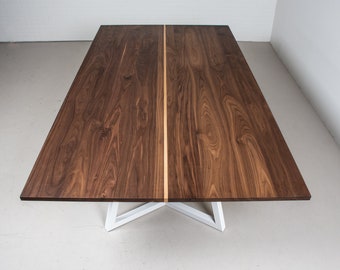 Walnut Ping Pong Table, Custom Wood Ping Pong Dining Table, Games Room Table