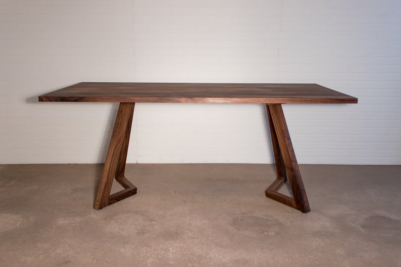Walnut Dinning Room Table on Wood Leg Wood Dining Table on Etsy
