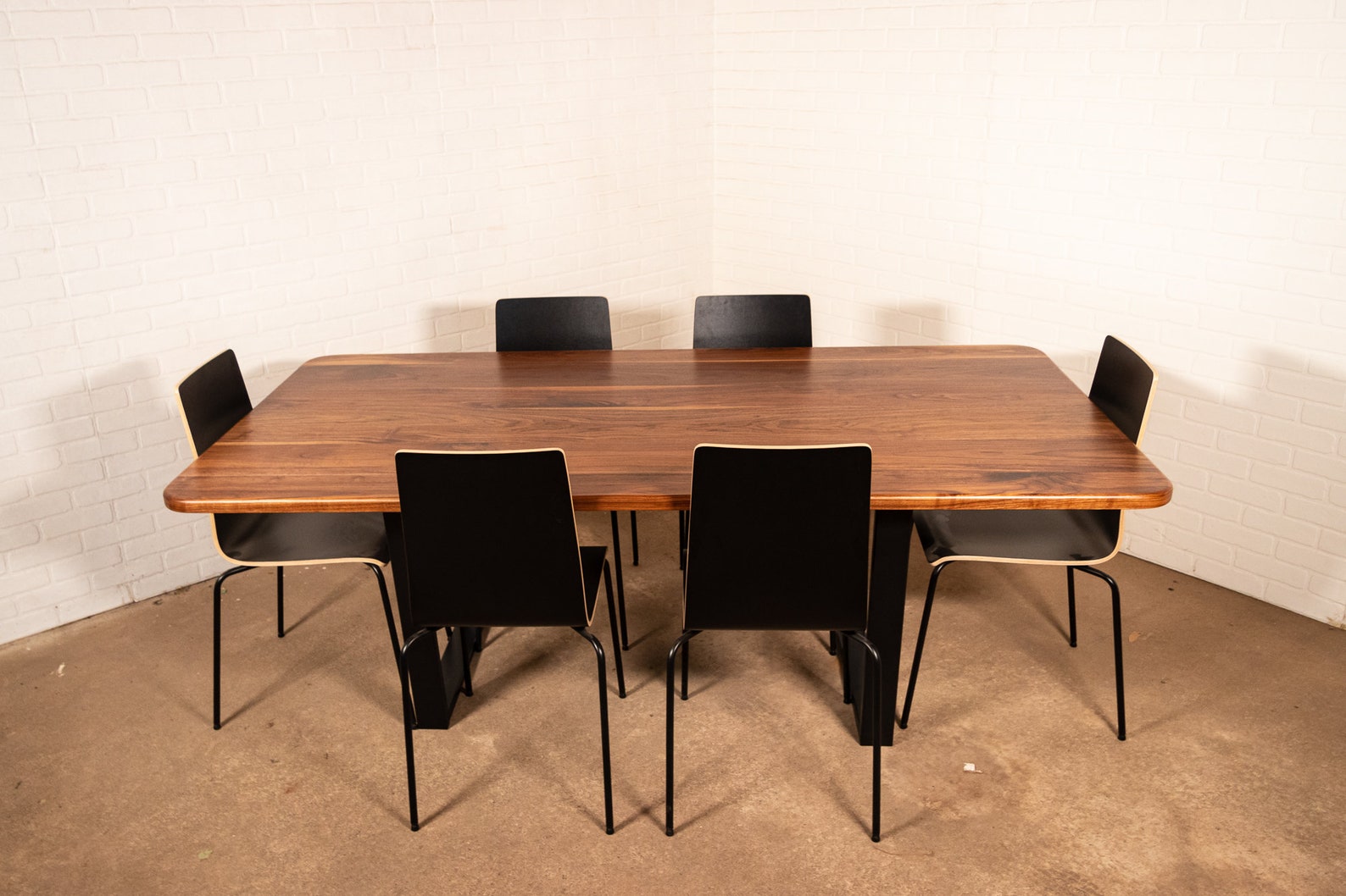 Dining Room Table with Rounded Corners Walnut Dining Table Etsy