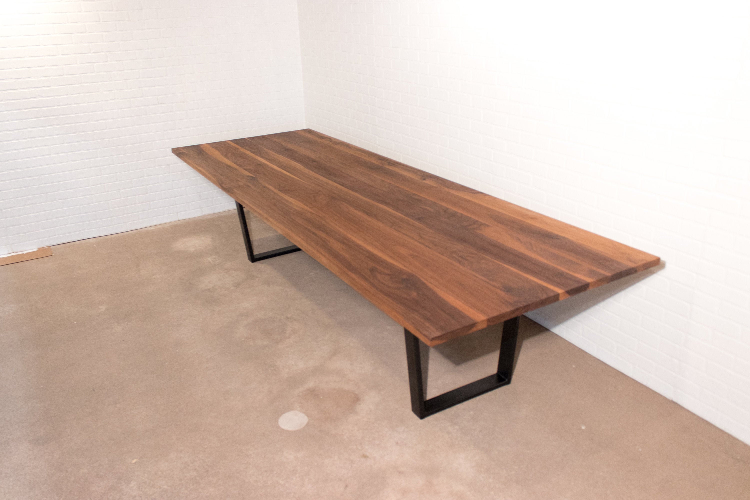 Long Conference Table 10 Foot Walnut Dining Table Custom Etsy