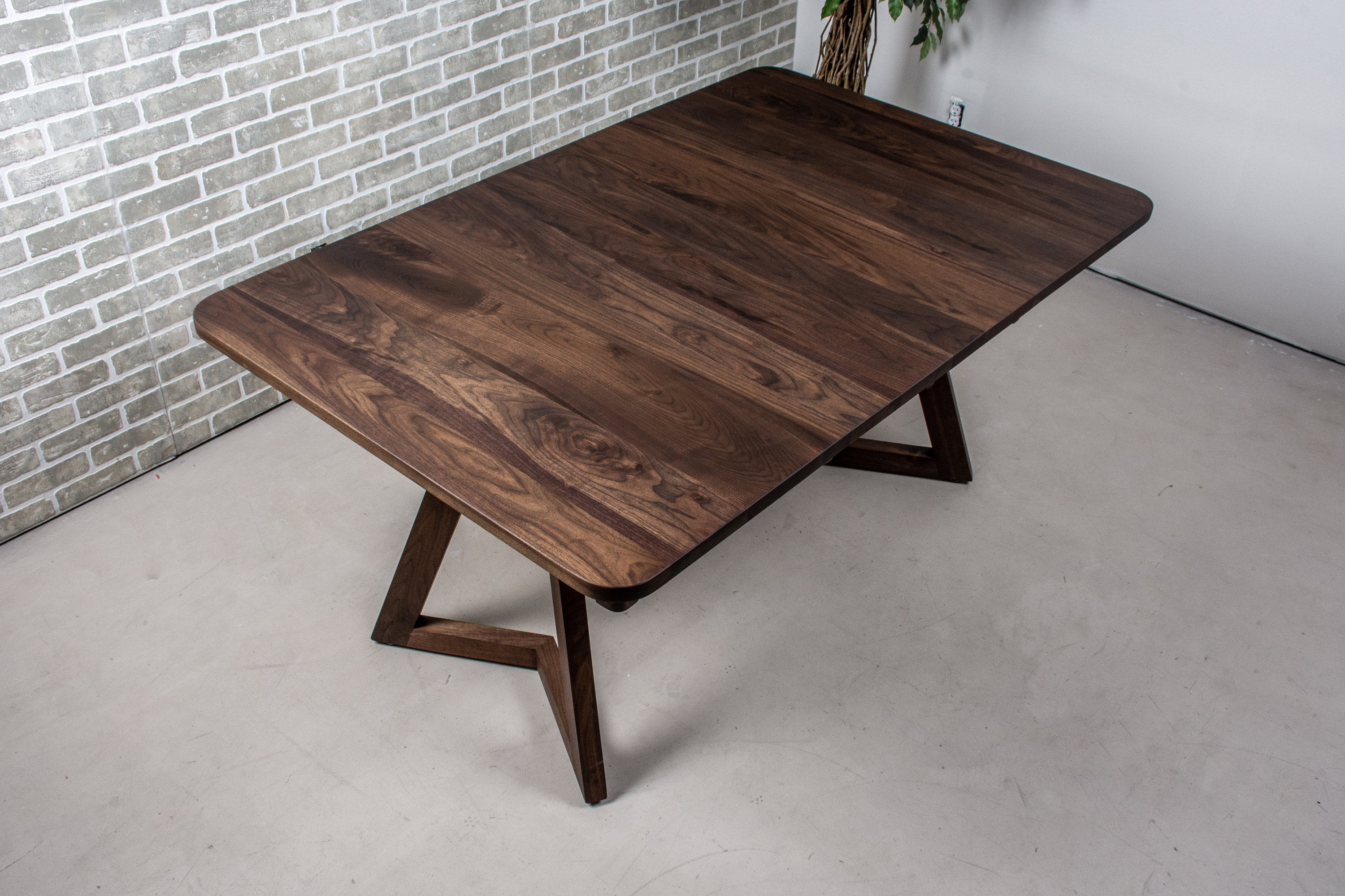 Walnut Extension Table, Square Dining Table With Extenders