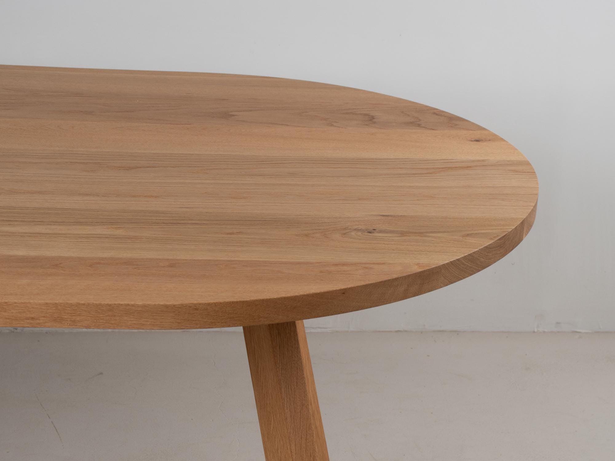 Oval Oak Dining Table, Natural Finish, Solid Wood Kitchen Table - Etsy