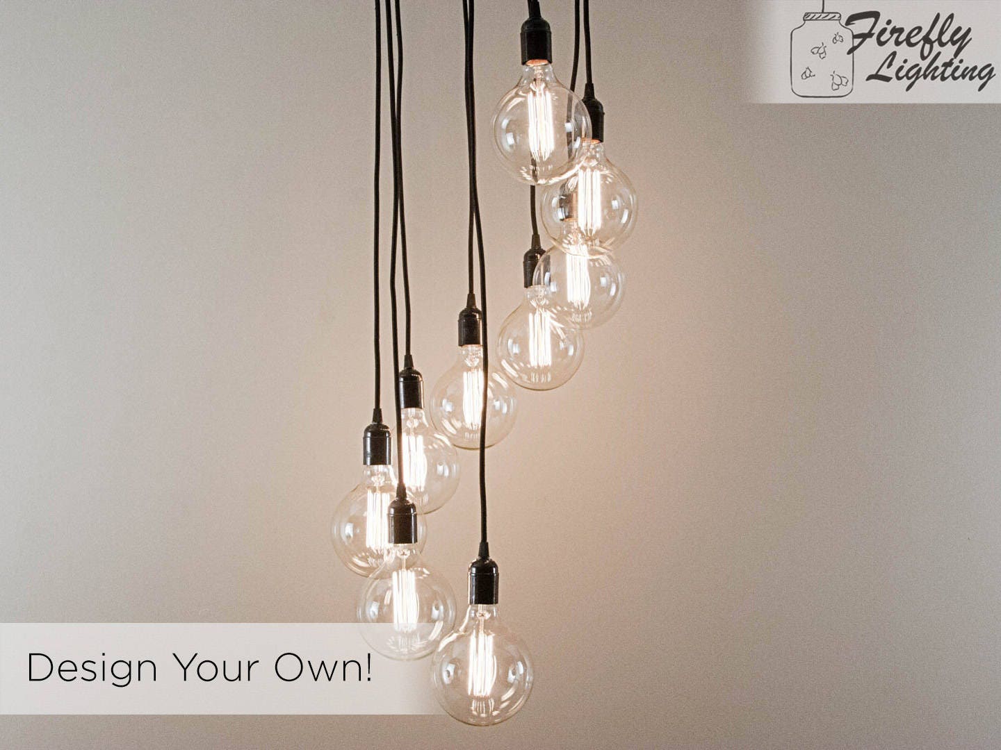 Edison Chandelier Spiral Light Fixture Modern Industrial Zoom