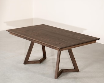 Oak End Extension Table Finished in Dark Roast