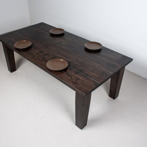 Extendable Wood Table, Rustic Farmhouse Kitchen Table, Rustic Expandable Table with Leaves, Textured Wood Farmhouse Table